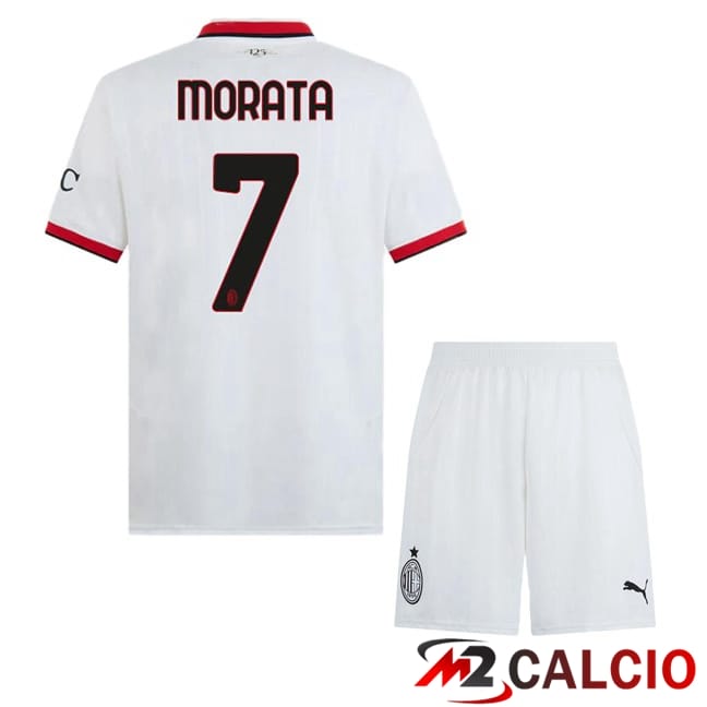 Maglie Calcio Personalizzate,Tute Calcio Squadre,Maglia Nazionale Italiana Calcio | Maglie Calcio AC Milan (Morata 7) Bambino Seconda Bianco 2024/2025 Maglie Calcio Personalizzate,Tute Calcio Squadre,Maglia Nazionale Italiana Calcio | Maglie Calcio AC Milan (Morata 7) Bambino Seconda Bianco 2024/2025