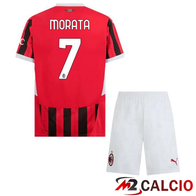 Maglie Calcio Personalizzate,Tute Calcio Squadre,Maglia Nazionale Italiana Calcio | Maglie Calcio AC Milan (Morata 7) Bambino Prima Rosso Nero 2024/2025 Maglie Calcio Personalizzate,Tute Calcio Squadre,Maglia Nazionale Italiana Calcio | Maglie Calcio AC Milan (Morata 7) Bambino Prima Rosso Nero 2024/2025