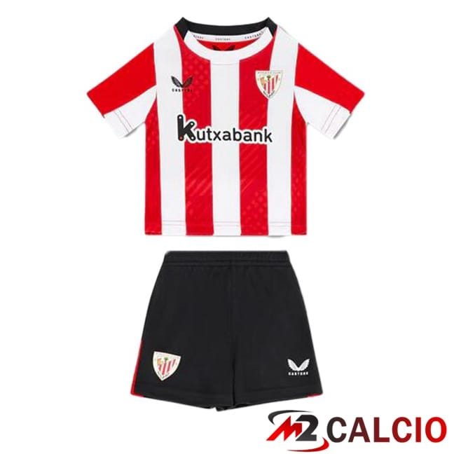 Maglie Calcio Personalizzate,Tute Calcio Squadre,Maglia Nazionale Italiana Calcio | Maglie Calcio Athletic Club Bambino Prima Rosso 2024/2025