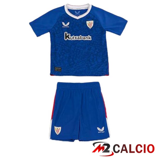 Maglie Calcio Personalizzate,Tute Calcio Squadre,Maglia Nazionale Italiana Calcio | Maglie Calcio Athletic Club Bambino Seconda Blu 2024/2025