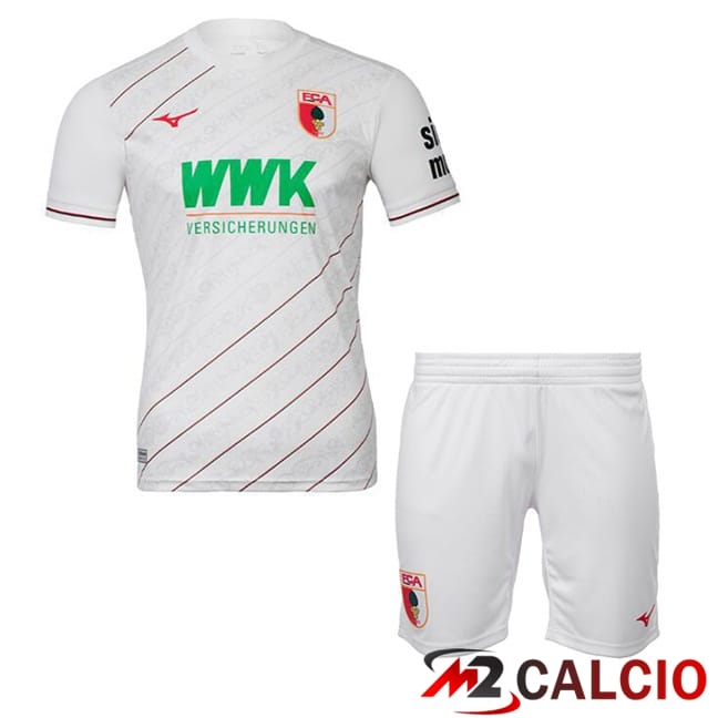 Maglie Calcio Personalizzate,Tute Calcio Squadre,Maglia Nazionale Italiana Calcio | Maglie Calcio FC Augsburg Bambino Prima Bianco 2024/2025