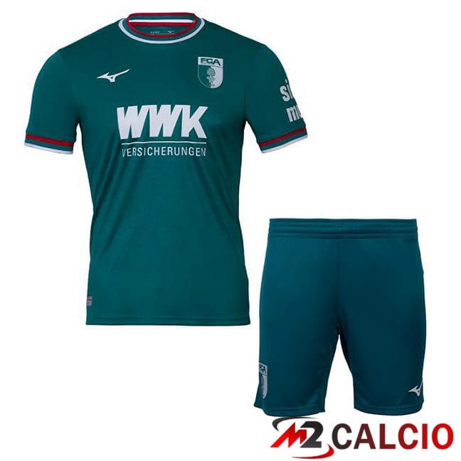 Maglie Calcio Personalizzate,Tute Calcio Squadre,Maglia Nazionale Italiana Calcio | Maglie Calcio FC Augsburg Bambino Seconda Verde 2024/2025