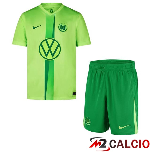 Maglie Calcio Vfl Wolfsburg Bambino Prima Verde 2024/2025