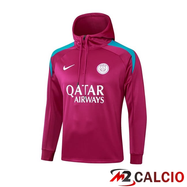 Maglie Calcio Personalizzate,Tute Calcio Squadre,Maglia Nazionale Italiana Calcio | Felpa Con Cappuccio Paris PSG Rosso 2024/2025