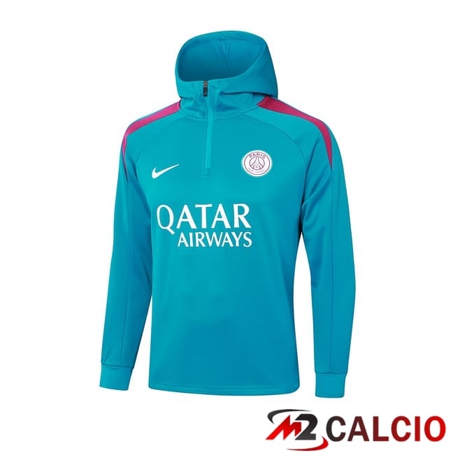 Maglie Calcio Personalizzate,Tute Calcio Squadre,Maglia Nazionale Italiana Calcio | Felpa Con Cappuccio Paris PSG Blu 2024/2025