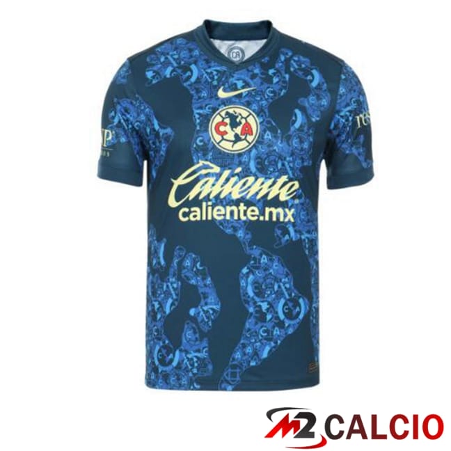 Maglie Calcio Personalizzate,Tute Calcio Squadre,Maglia Nazionale Italiana Calcio | Maglie Calcio Club America Seconda Blu 2024/2025