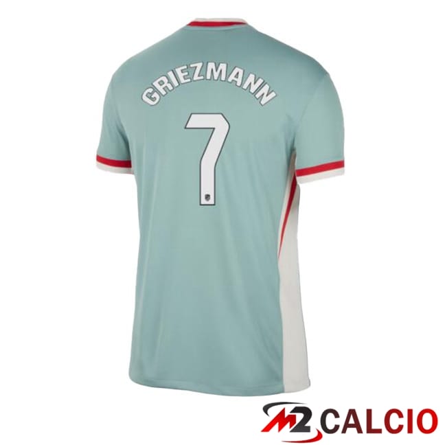 Maglie Calcio Personalizzate,Tute Calcio Squadre,Maglia Nazionale Italiana Calcio | Maglie Calcio Atletico Madrid (GRIEZMANN 7) Seconda Verde 2024/2025