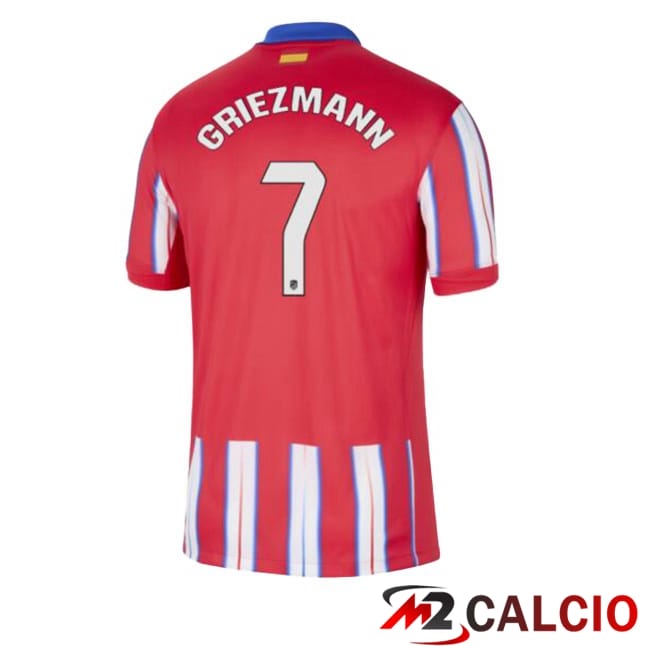 Maglie Calcio Personalizzate,Tute Calcio Squadre,Maglia Nazionale Italiana Calcio | Maglie Calcio Atletico Madrid (GRIEZMANN 7) Prima Rosso 2024/2025