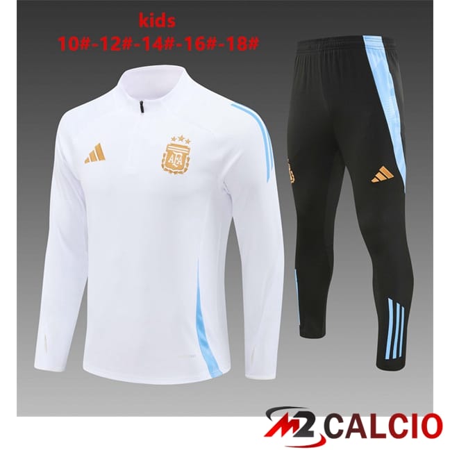 Insieme Tuta Calcio Argentina Bambino Bianco 2024/2025