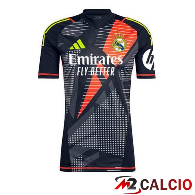 Maglie Calcio Personalizzate,Tute Calcio Squadre,Maglia Nazionale Italiana Calcio | Maglie Calcio Real Madrid Portiere Nero 2024/2025