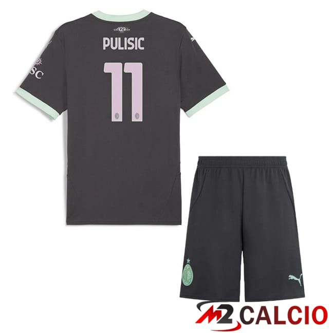 Maglie Calcio Personalizzate,Tute Calcio Squadre,Maglia Nazionale Italiana Calcio | Maglie Calcio AC Milan (Pulisic 11) Bambino Terza Nero 2024/2025 Maglie Calcio Personalizzate,Tute Calcio Squadre,Maglia Nazionale Italiana Calcio | Maglie Calcio AC Milan (Pulisic 11) Bambino Terza Nero 2024/2025