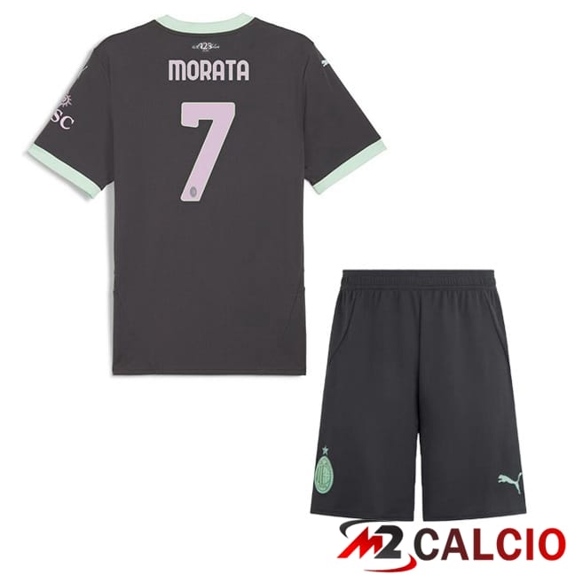 Maglie Calcio Personalizzate,Tute Calcio Squadre,Maglia Nazionale Italiana Calcio | Maglie Calcio AC Milan (Morata 7) Bambino Terza Nero 2024/2025 Maglie Calcio Personalizzate,Tute Calcio Squadre,Maglia Nazionale Italiana Calcio | Maglie Calcio AC Milan (Morata 7) Bambino Terza Nero 2024/2025