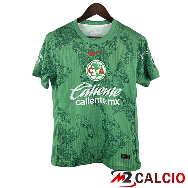 Maglie Calcio Personalizzate,Tute Calcio Squadre,Maglia Nazionale Italiana Calcio | Maglie Calcio Club America Portiere Verde 2024/2025