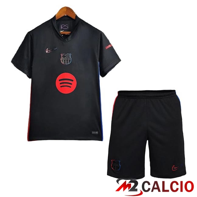 Maglie Calcio Personalizzate,Tute Calcio Squadre,Maglia Nazionale Italiana Calcio | Maglie Calcio FC Barcellona Bambino Seconda Nero 2024/2025