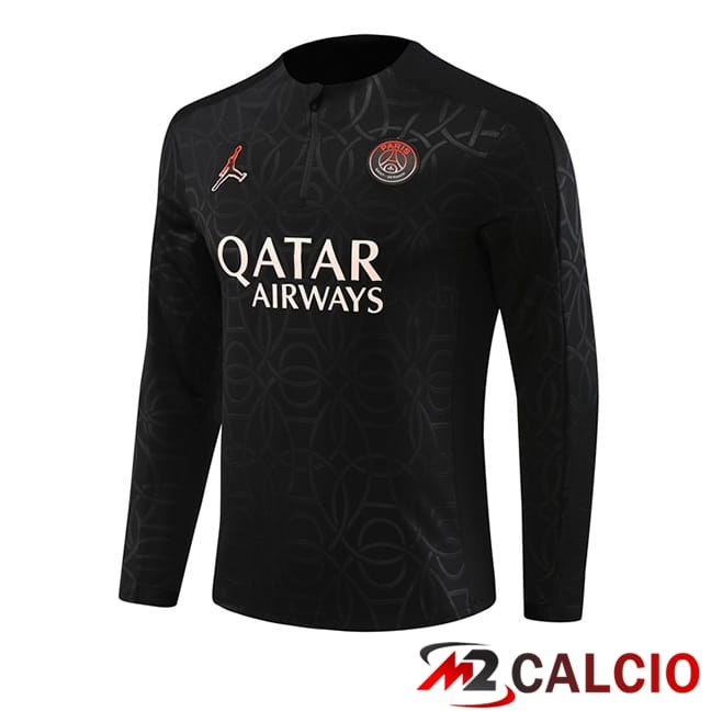 Maglie Calcio Personalizzate,Tute Calcio Squadre,Maglia Nazionale Italiana Calcio | Felpa Allenamento JORDAN Paris PSG Nero 2024/2025
