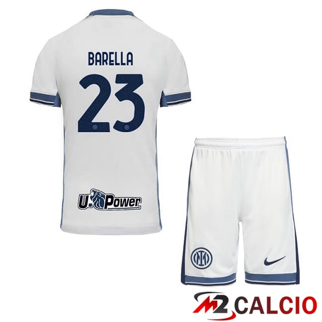 Maglie Calcio Personalizzate,Tute Calcio Squadre,Maglia Nazionale Italiana Calcio | Maglie Calcio Inter Milan (BARELLA 23) Bambino Seconda Bianco 2024/2025 Maglie Calcio Personalizzate,Tute Calcio Squadre,Maglia Nazionale Italiana Calcio | Maglie Calcio Inter Milan (BARELLA 23) Bambino Seconda Bianco 2024/2025