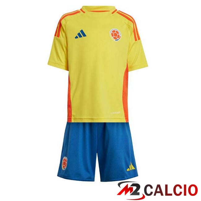 Maglie Calcio Personalizzate,Tute Calcio Squadre,Maglia Nazionale Italiana Calcio | Maglia Nazionale Colombia Bambino Prima Giallo 2024/2025