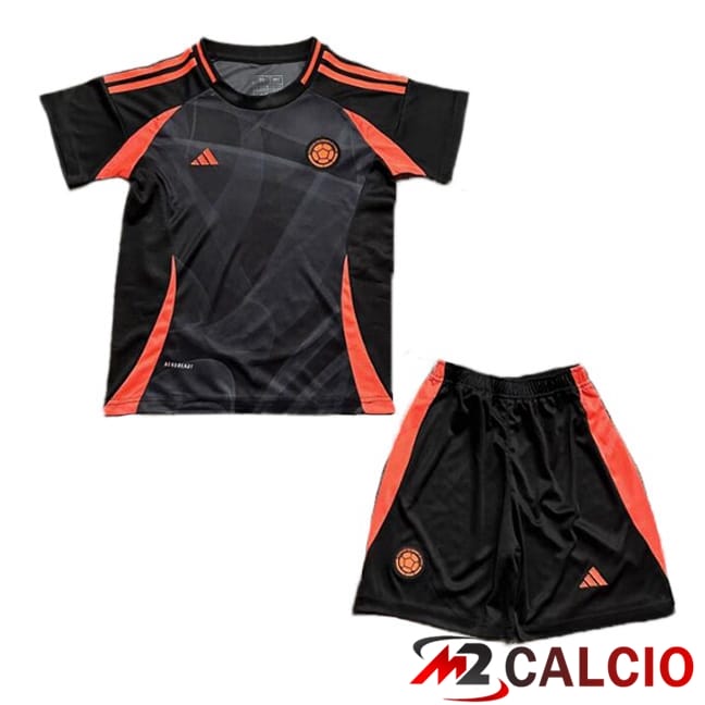Maglie Calcio Personalizzate,Tute Calcio Squadre,Maglia Nazionale Italiana Calcio | Maglia Nazionale Colombia Bambino Seconda Nero 2024/2025