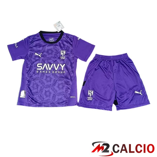 Maglie Calcio Personalizzate,Tute Calcio Squadre,Maglia Nazionale Italiana Calcio | Maglie Calcio Al-Hilal Bambino Terza 2024/2025