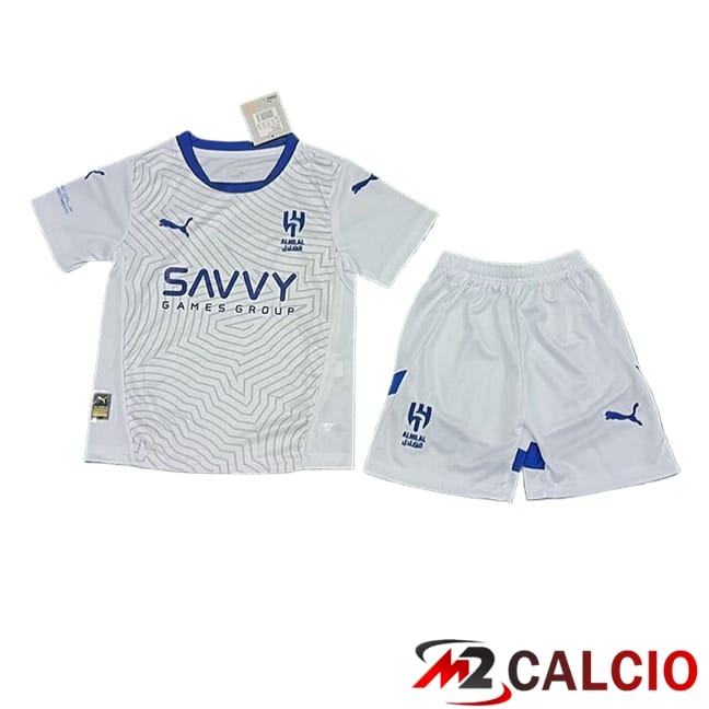 Maglie Calcio Personalizzate,Tute Calcio Squadre,Maglia Nazionale Italiana Calcio | Maglie Calcio Al-Hilal Bambino Seconda 2024/2025