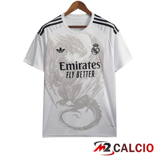 Maglie Calcio Personalizzate,Tute Calcio Squadre,Maglia Nazionale Italiana Calcio | Maglie Calcio Real Madrid Edizione Speciale Bianco 2024/2025