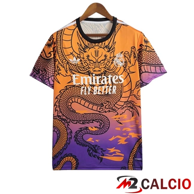 Maglie Calcio Personalizzate,Tute Calcio Squadre,Maglia Nazionale Italiana Calcio | Maglie Calcio Real Madrid Edizione Speciale Arancia 2024/2025