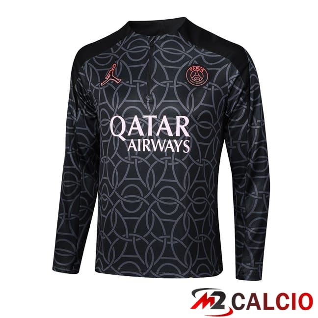 Maglie Calcio Personalizzate,Tute Calcio Squadre,Maglia Nazionale Italiana Calcio | Felpa Allenamento JORDAN Paris PSG Nero 2024/2025