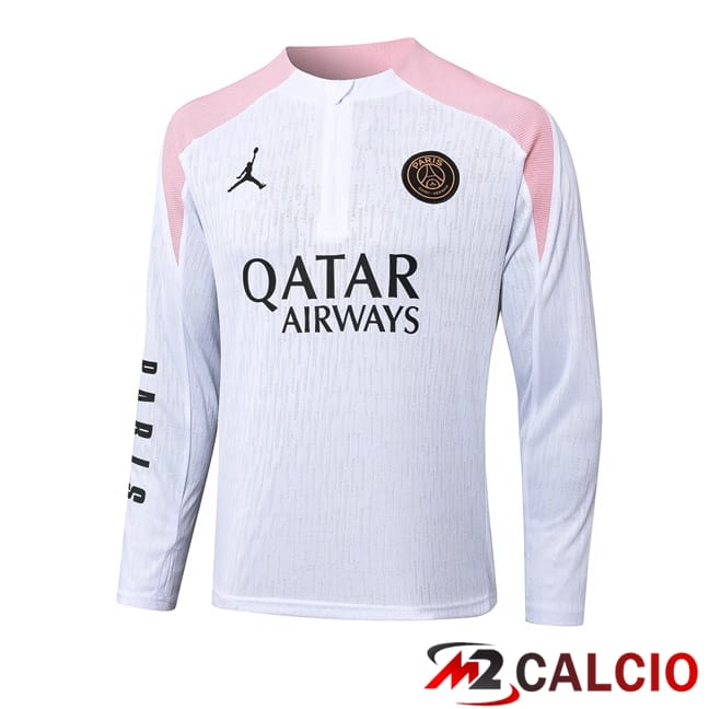 Maglie Calcio Personalizzate,Tute Calcio Squadre,Maglia Nazionale Italiana Calcio | Felpa Allenamento JORDAN Paris PSG Bianco 2024/2025