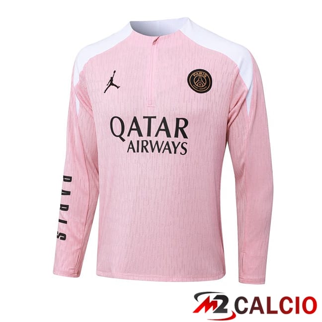Maglie Calcio Personalizzate,Tute Calcio Squadre,Maglia Nazionale Italiana Calcio | Felpa Allenamento JORDAN Paris PSG Rosa 2024/2025