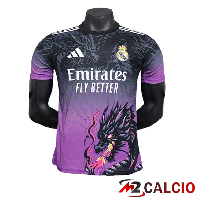 Maglie Calcio Personalizzate,Tute Calcio Squadre,Maglia Nazionale Italiana Calcio | Maglie Calcio Real Madrid Special Edition Nero/Viola 2024/2025