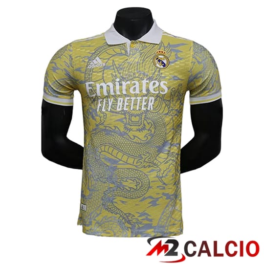 Maglie Calcio Personalizzate,Tute Calcio Squadre,Maglia Nazionale Italiana Calcio | Maglie Calcio Real Madrid Special Edition Giallo 2024/2025