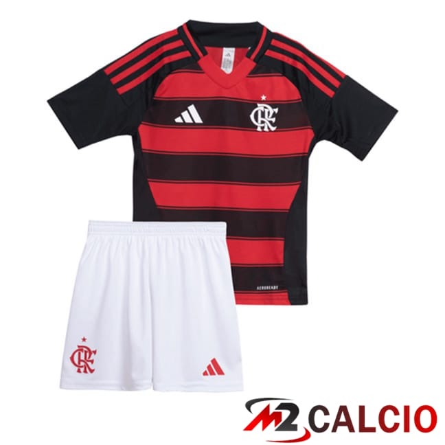 Maglie Calcio Personalizzate,Tute Calcio Squadre,Maglia Nazionale Italiana Calcio | Maglie Calcio Flamengo Bambino Prima Rosso Nero 2025/2026