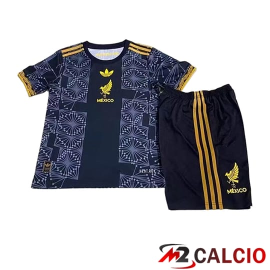 Maglie Calcio Personalizzate,Tute Calcio Squadre,Maglia Nazionale Italiana Calcio | Maglie Calcio Messico Bambino Special Edition Grigio 2025/2026