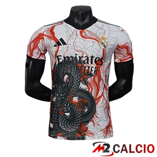 Maglie Calcio Personalizzate,Tute Calcio Squadre,Maglia Nazionale Italiana Calcio | Maglie Calcio Real Madrid Special Edition Bianco/Rosso 2025/2026