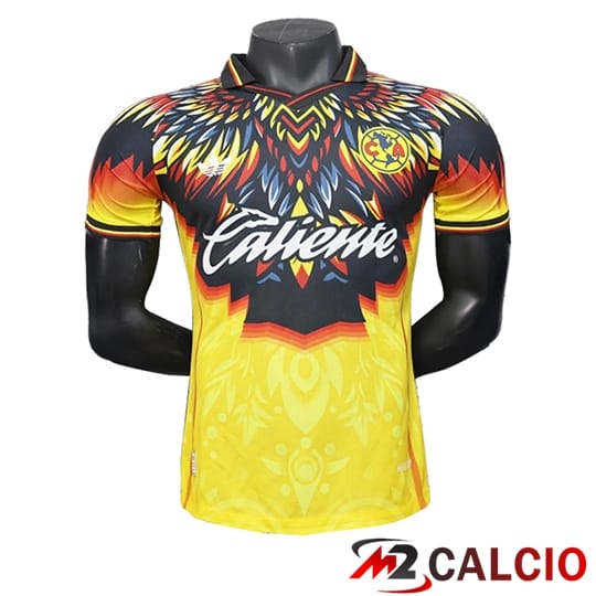 Maglie Calcio Personalizzate,Tute Calcio Squadre,Maglia Nazionale Italiana Calcio | Maglie Calcio Club America Edizione Speciale Giallo 2025/2026