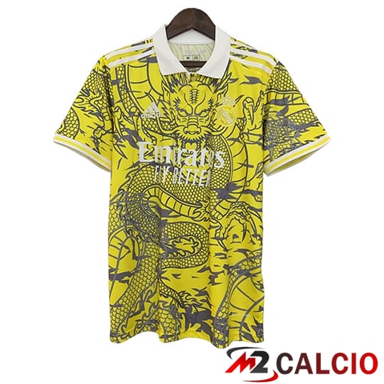 Maglie Calcio Personalizzate,Tute Calcio Squadre,Maglia Nazionale Italiana Calcio | Maglie Calcio Real Madrid Edizione Speciale Giallo 2025/2026