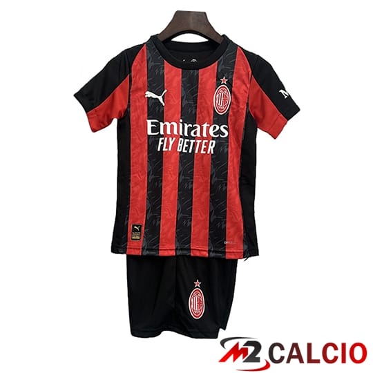 Maglie Calcio Personalizzate,Tute Calcio Squadre,Maglia Nazionale Italiana Calcio | Maglie Calcio AC Milan Bambino Prima 2025/2026