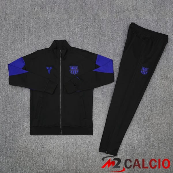 Insieme Tuta Calcio - Giacca FC Barcellona Nero 2025/2026