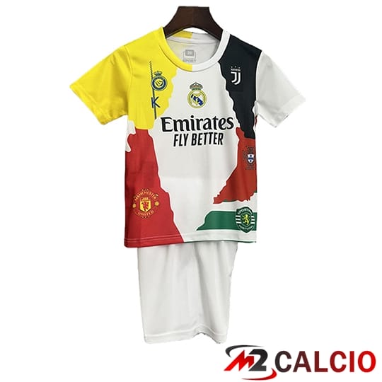 Maglie Calcio Personalizzate,Tute Calcio Squadre,Maglia Nazionale Italiana Calcio | Maglie Calcio Portogallo Bambino Ronaldo Commemorative Edition 2025/2026