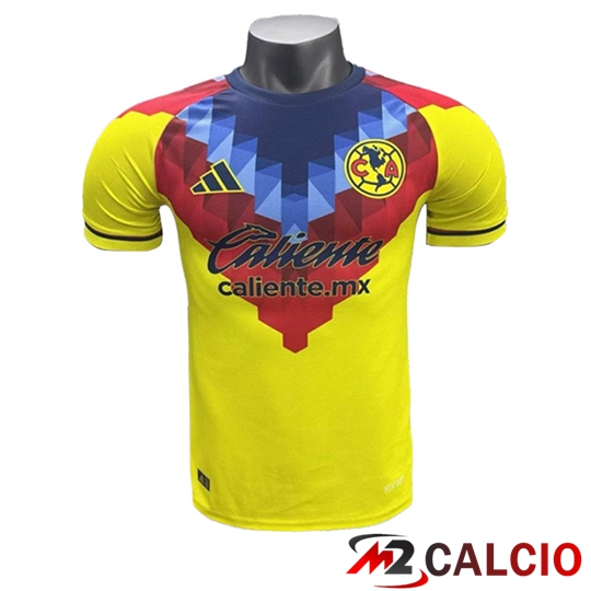 Maglie Calcio Personalizzate,Tute Calcio Squadre,Maglia Nazionale Italiana Calcio | Maglie Calcio Club America Special Edition Giallo 2025/2026