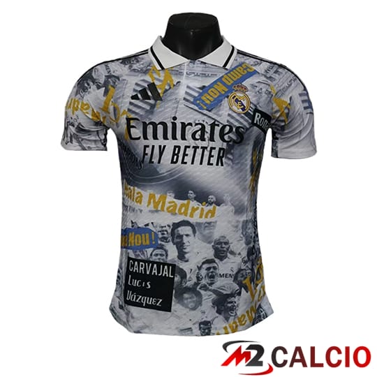 Maglie Calcio Personalizzate,Tute Calcio Squadre,Maglia Nazionale Italiana Calcio | Maglie Calcio Real Madrid Special Edition Bianco/Nero 2025/2026
