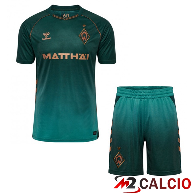 Maglie Calcio Personalizzate,Tute Calcio Squadre,Maglia Nazionale Italiana Calcio | Maglie Calcio SV Werder Bremen Bambino Terza Verde 2025/2026