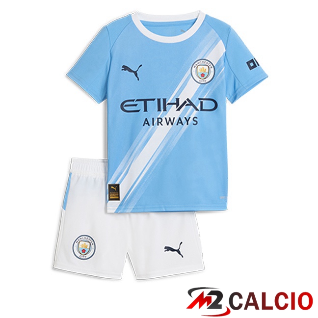Maglie Calcio Personalizzate,Tute Calcio Squadre,Maglia Nazionale Italiana Calcio | Maglie Calcio Manchester City Bambino Prima Blu 2025/2026