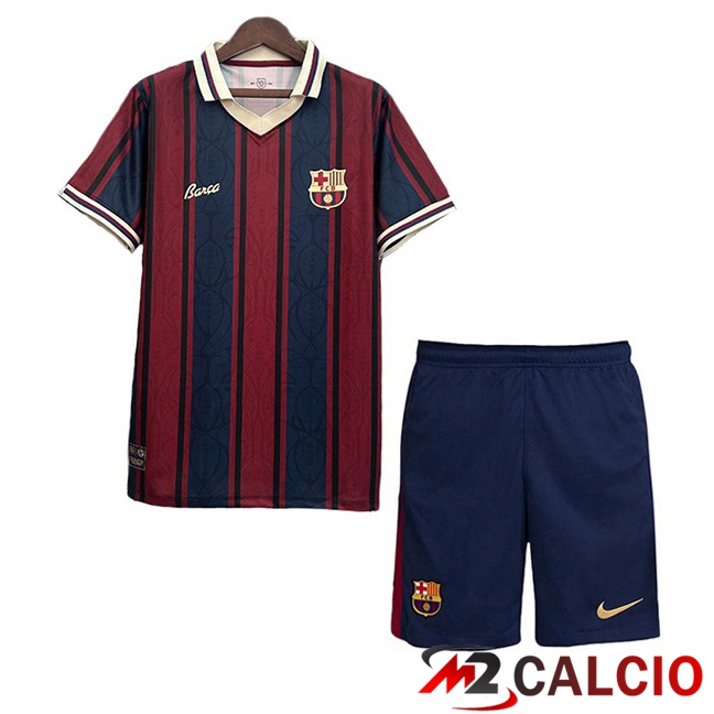 Maglie Calcio Personalizzate,Tute Calcio Squadre,Maglia Nazionale Italiana Calcio | Maglie Calcio FC Barcellona Bambino Edizione 125° anniversario Blu Reale Rosso