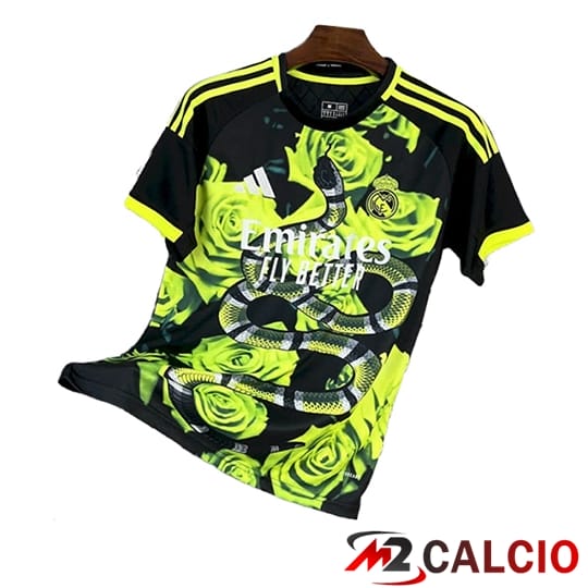 Maglie Calcio Personalizzate,Tute Calcio Squadre,Maglia Nazionale Italiana Calcio | Maglie Calcio Real Madrid Edizione Speciale Verde 2025/2026