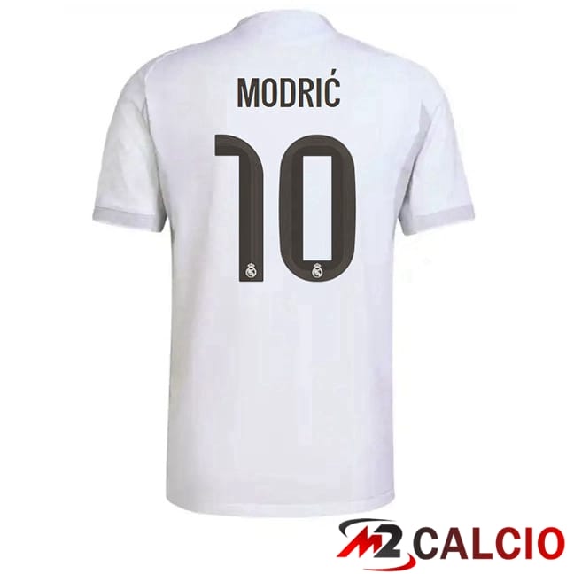 Maglie Calcio Personalizzate,Tute Calcio Squadre,Maglia Nazionale Italiana Calcio | Maglie Calcio Real Madrid (Modrić 10) Prima Bianco 2025/2026