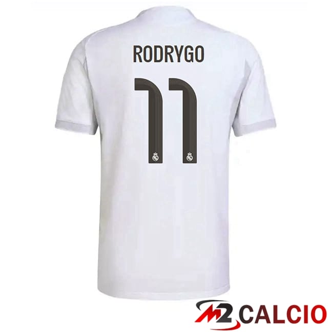 Maglie Calcio Personalizzate,Tute Calcio Squadre,Maglia Nazionale Italiana Calcio | Maglie Calcio Real Madrid (Rodrygo 11) Prima Bianco 2025/2026