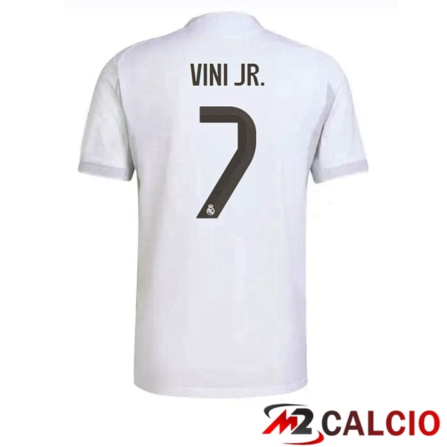 Maglie Calcio Personalizzate,Tute Calcio Squadre,Maglia Nazionale Italiana Calcio | Maglie Calcio Real Madrid (Vini Jr. 7) Prima Bianco 2025/2026