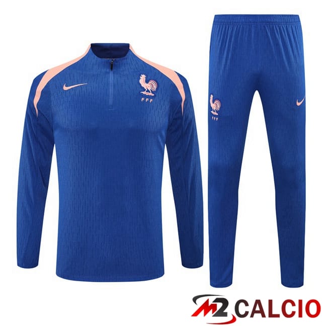 Maglie Calcio Personalizzate,Tute Calcio Squadre,Maglia Nazionale Italiana Calcio | Insieme Tuta Calcio Francia Blu 2025/2026