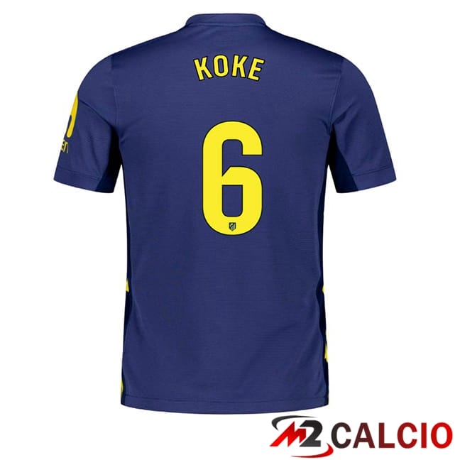 Maglie Calcio Personalizzate,Tute Calcio Squadre,Maglia Nazionale Italiana Calcio | Maglie Calcio Atletico Madrid (KOKE 6) Seconda Blu Reale 2025/2026